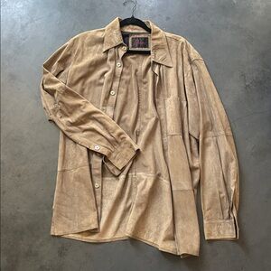 Brioni Light Brown Suede Shirt